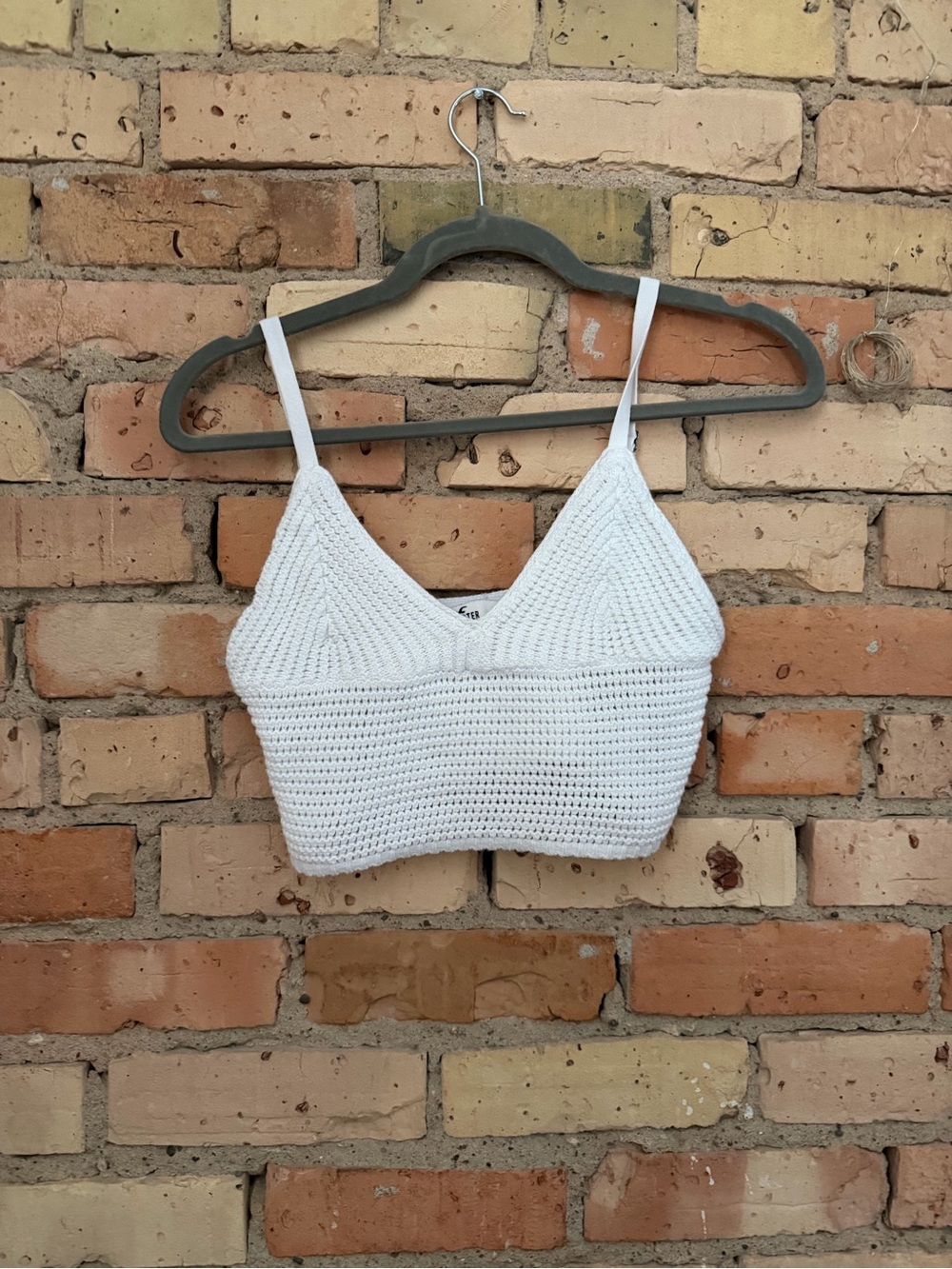 Hollister Crochet White Top